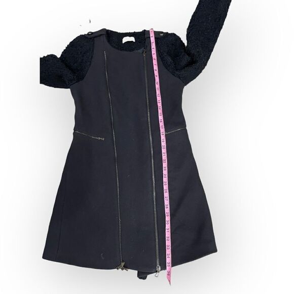 ALYSI Navy Blue Wool Blend Multi Zip Coat - Picture 14 of 15